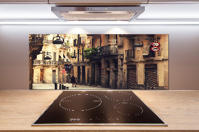 Achterwand keuken Straten van Barcelona