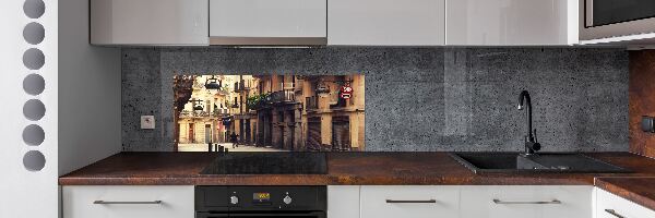 Achterwand keuken Straten van Barcelona