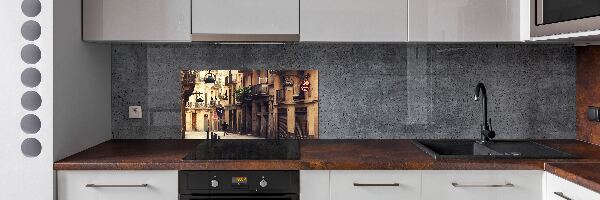 Achterwand keuken Straten van Barcelona