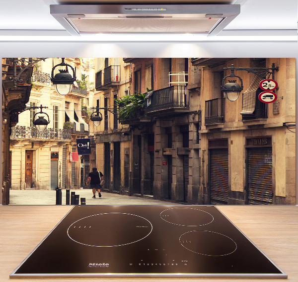 Achterwand keuken Straten van Barcelona
