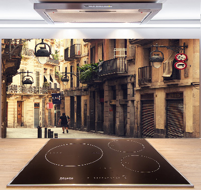 Panel do kuchni Ulice Barcelony