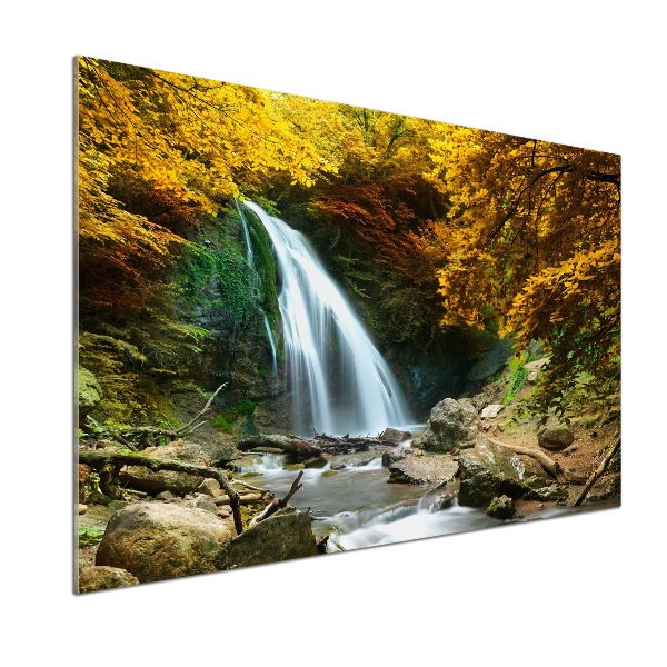 Spatplaat keuken Waterval in het bos