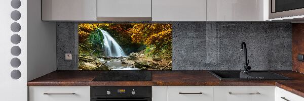 Spatplaat keuken Waterval in het bos