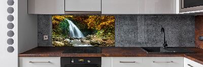 Spatplaat keuken Waterval in het bos