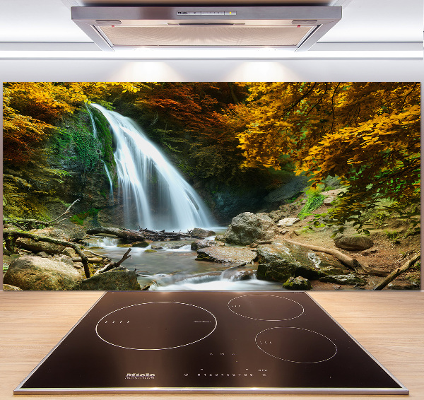 Spatplaat keuken Waterval in het bos