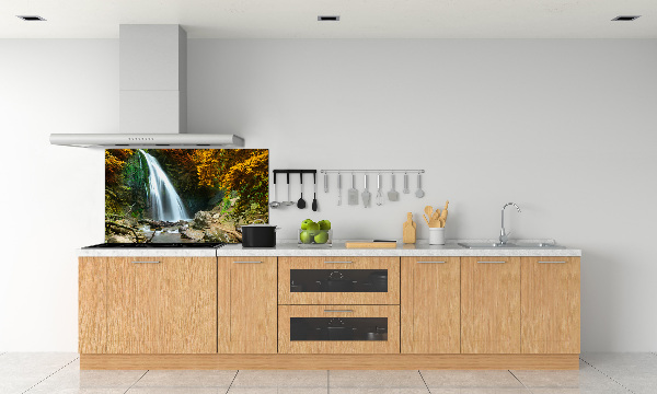 Spatplaat keuken Waterval in het bos