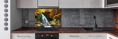 Spatplaat keuken Waterval in het bos