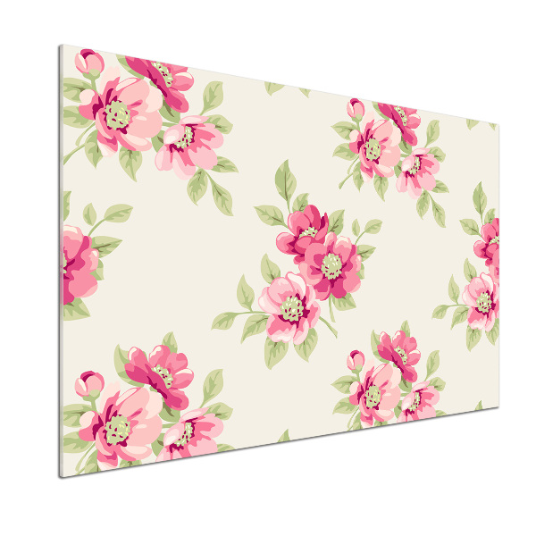 Spatplaat keuken Bloemenpatroon