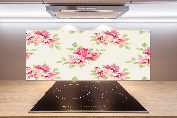 Spatplaat keuken Bloemenpatroon