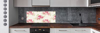 Spatplaat keuken Bloemenpatroon