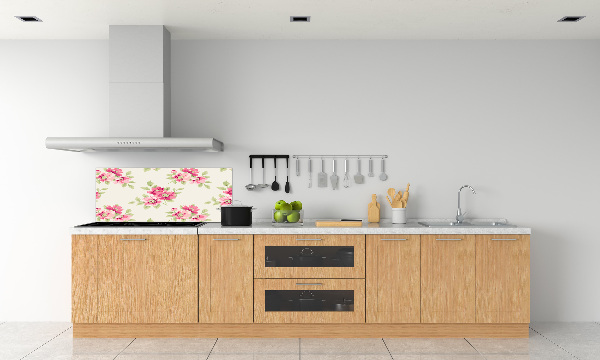 Spatplaat keuken Bloemenpatroon