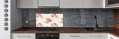 Spatplaat keuken Bloemenpatroon