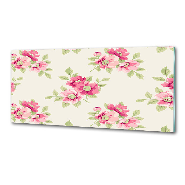 Spatplaat keuken Bloemenpatroon