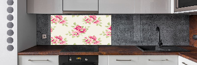 Spatplaat keuken Bloemenpatroon