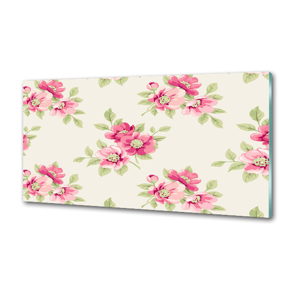 Spatplaat keuken Bloemenpatroon