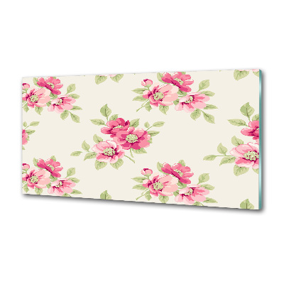 Spatplaat keuken Bloemenpatroon