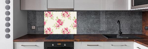 Spatplaat keuken Bloemenpatroon