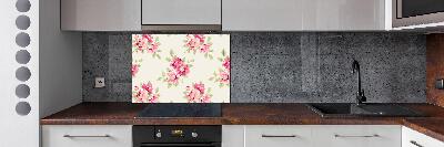 Spatplaat keuken Bloemenpatroon