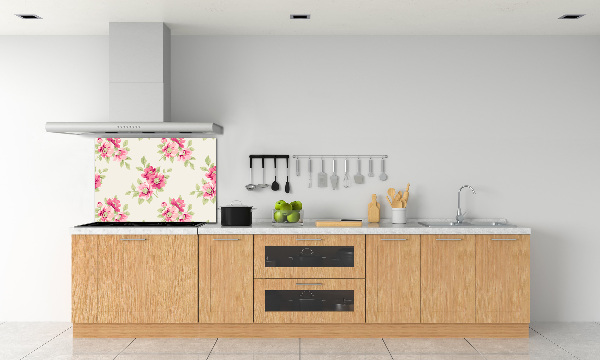 Spatplaat keuken Bloemenpatroon
