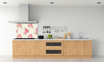 Spatplaat keuken Bloemenpatroon