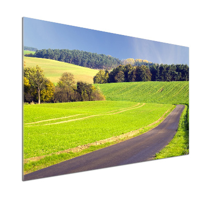Glazen achterwand keuken Onverharde weg
