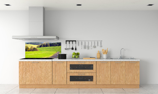 Glazen achterwand keuken Onverharde weg
