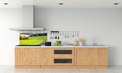 Glazen achterwand keuken Onverharde weg