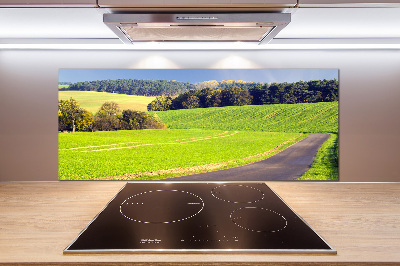 Glazen achterwand keuken Onverharde weg
