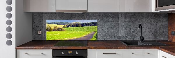 Glazen achterwand keuken Onverharde weg