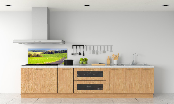 Glazen achterwand keuken Onverharde weg