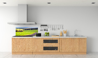 Glazen achterwand keuken Onverharde weg