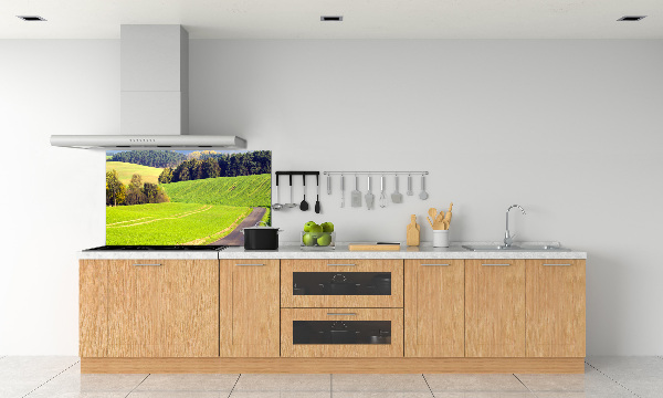 Glazen achterwand keuken Onverharde weg