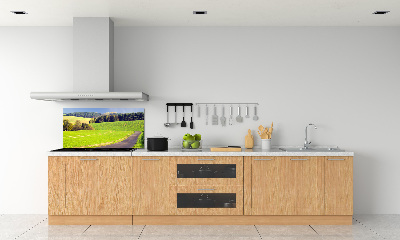 Glazen achterwand keuken Onverharde weg