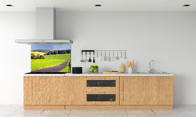 Glazen achterwand keuken Onverharde weg