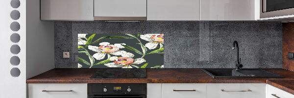 Keuken achterwand Bloemenpatroon