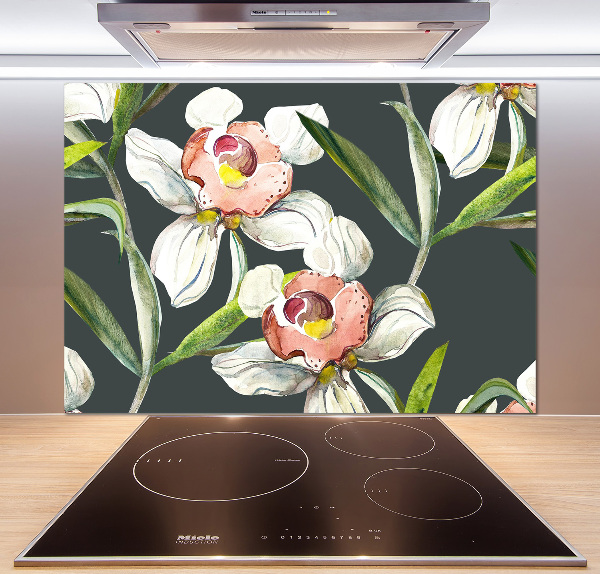 Keuken achterwand Bloemenpatroon