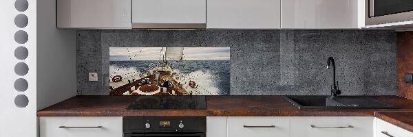 Keuken achterwand Een zeilboot op zee