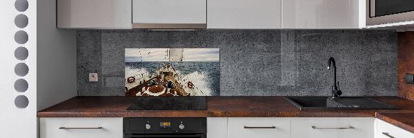 Keuken achterwand Een zeilboot op zee