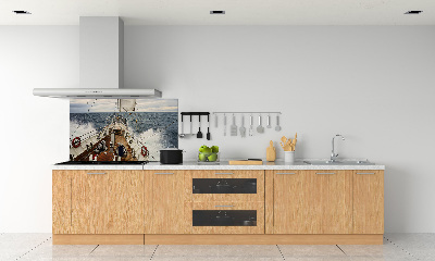 Keuken achterwand Een zeilboot op zee