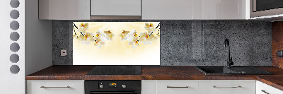 Spatscherm keuken Orchidee
