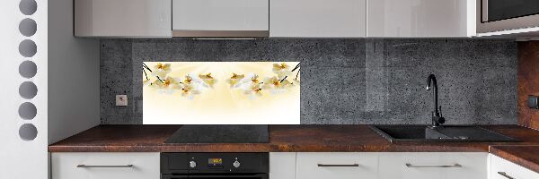 Spatscherm keuken Orchidee