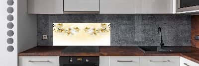 Spatscherm keuken Orchidee