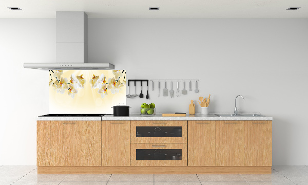Spatscherm keuken Orchidee