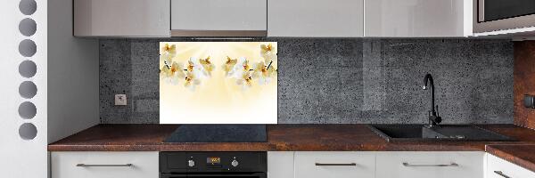 Spatscherm keuken Orchidee
