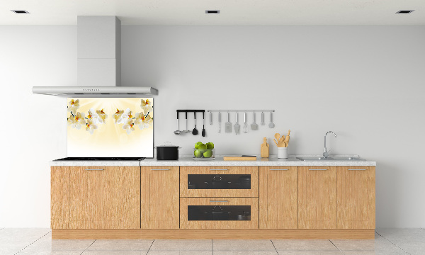 Spatscherm keuken Orchidee