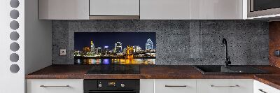 Spatplaat keuken De Ohio-rivier 's nachts