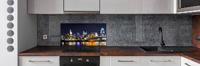 Spatplaat keuken De Ohio-rivier 's nachts