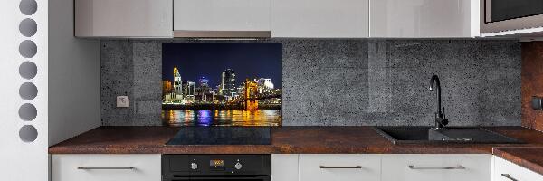 Spatplaat keuken De Ohio-rivier 's nachts
