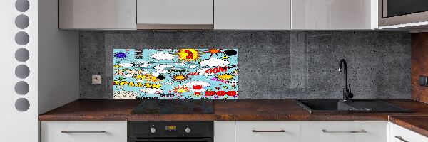 Spatplaat keuken strips