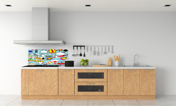 Spatplaat keuken strips